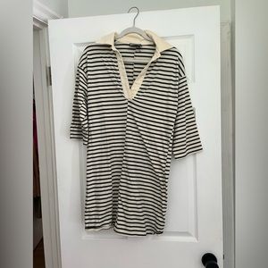 Tuckernuck green and white stripe mini dress